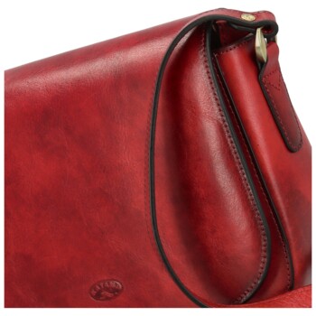 Dámská kožená crossbody kabelka vínová - Katana Pure
