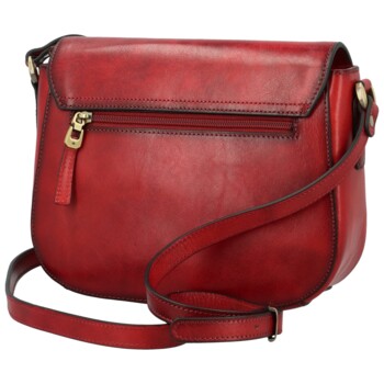 Dámská kožená crossbody kabelka vínová - Katana Pure