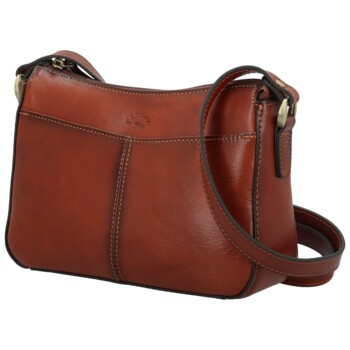 Dámská kožená crossbody kabelka hnědá - Katana Denali
