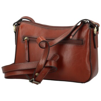 Dámská kožená crossbody kabelka hnědá - Katana Denali
