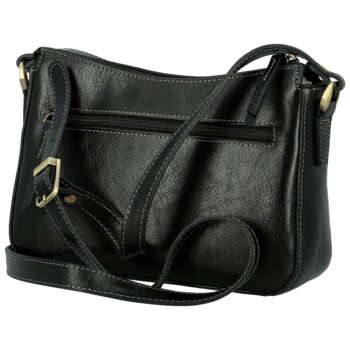 Dámská kožená crossbody kabelka černá - Katana Denali