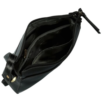 Dámská kožená crossbody kabelka černá - Katana Denali