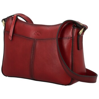 Dámská kožená crossbody kabelka vínová - Katana Denali