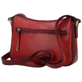 Dámská kožená crossbody kabelka vínová - Katana Denali