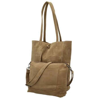 Dámský set kabelek khaki - Paolo bags Viorel