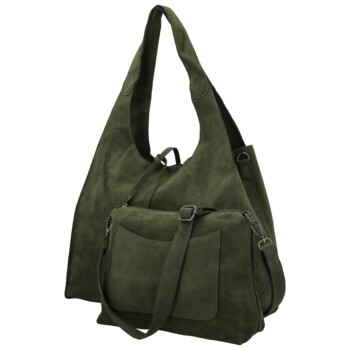 Dámský set kabelek tmavě zelený - Paolo bags Sherika