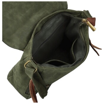 Dámská crossbody kabelka tmavě zelená - Paolo bags Aiden