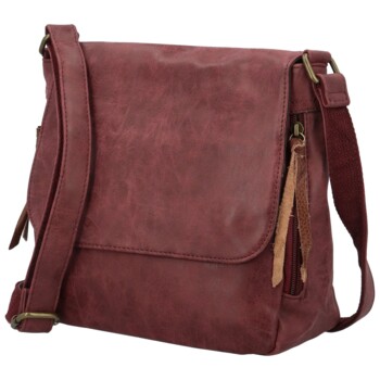 Dámská crossbody kabelka vínová - Paolo bags Aiden