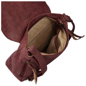 Dámská crossbody kabelka vínová - Paolo bags Aiden
