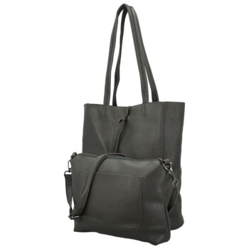 Dámský set kabelek tmavě šedý - Paolo bags Marika
