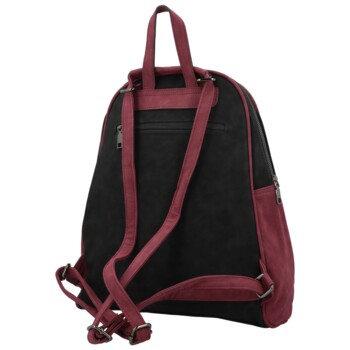 Dámský kabelko/batůžek černo/růžový - Paolo bags Kavaya