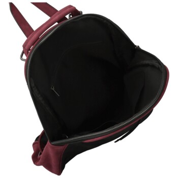 Dámský kabelko/batůžek černo/růžový - Paolo bags Kavaya