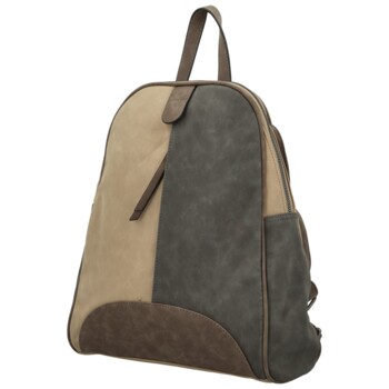 Dámský kabelko/batůžek béžovo/šedý - Paolo bags Kavaya