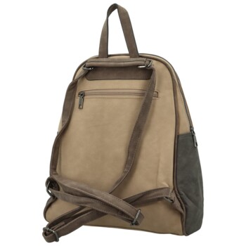 Dámský kabelko/batůžek béžovo/šedý - Paolo bags Kavaya