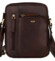 Pánská kožená crossbody taška hnědá - Peterson Ridas