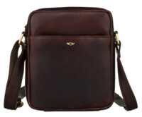 Pánská kožená crossbody taška hnědá - Peterson Kadri