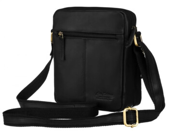 Pánská kožená crossbody taška černá - Peterson Lauris