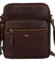Pánská kožená crossbody taška hnědá - Peterson Lauris