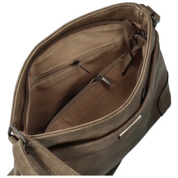 Dámská crossbody kabelka tmavě béžová - Romina & Co Bags Tayiba