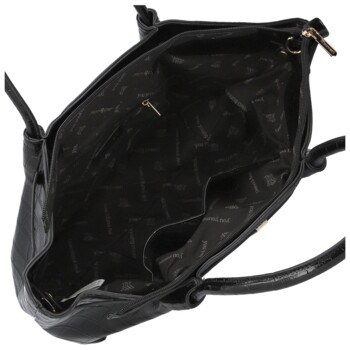 Luxusní dámská koženková kabelka na rameno Moiry, černá