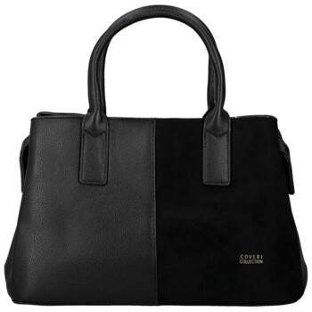 Luxusní dámská koženková kabelka do ruky Coveri Korina, černá