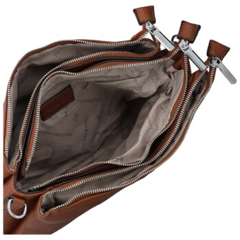 Dámská crossbody kabelka hnědá - Coveri Petri
