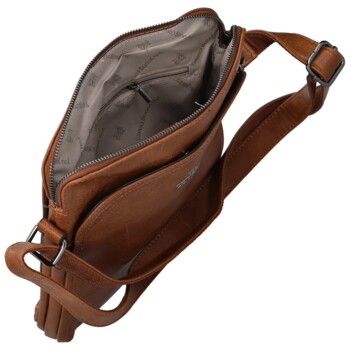 Dámská crossbody kabelka koňaková - Coveri Eleana