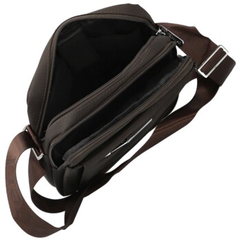 Pánská crossbody taška hnědá - Coveri Ario