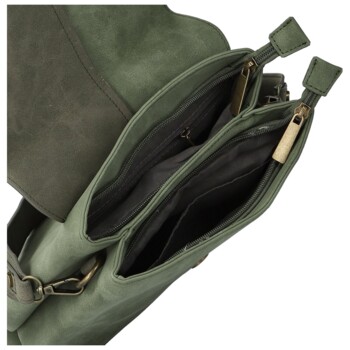 Dámská kabelka přes rameno tmavě zelená - Paolo bags Naiara