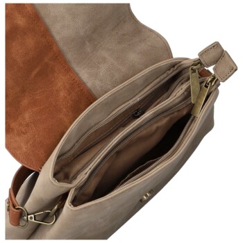 Dámská kabelka přes rameno béžová - Paolo bags Naiara