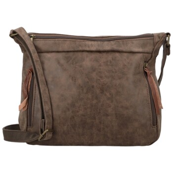 Dámská crossbody kabelka coffee - Firenze Egona