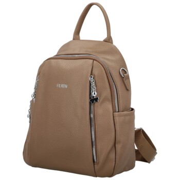 Dámský batoh tmavě béžový - Firenze Santé