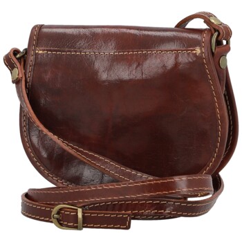 Dámská kožená crossbody hnědá - Delami Melisa