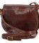 Dámská kožená crossbody hnědá - Delami Melisa