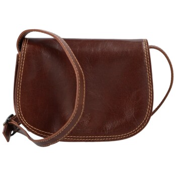 Dámská kožená crossbody hnědá - Delami Belinda