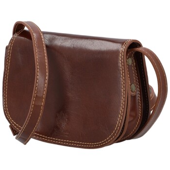 Dámská kožená crossbody hnědá - Delami Belinda