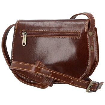 Dámská kožená crossbody hnědá - Delami Belinda