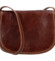 Dámská kožená crossbody kabelka hnědá - Delami Elrosa