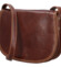 Dámská kožená crossbody kabelka hnědá - Delami Elrosa