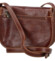 Dámská kožená crossbody kabelka hnědá - Delami Elrosa