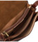 Dámská kožená crossbody kabelka hnědá - Delami Elrosa