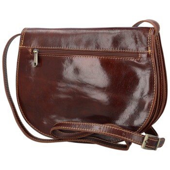 Dámská kožená crossbody hnědá - Delami Linda