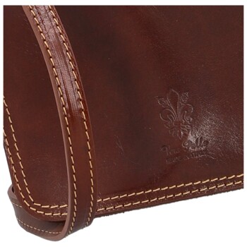 Dámská kožená crossbody hnědá - Delami Vera Pelle Asppena