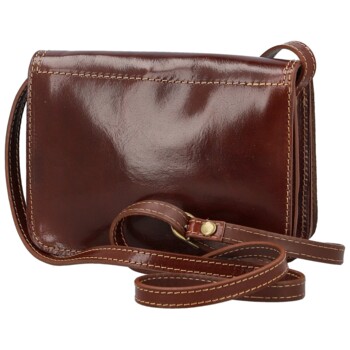 Dámská kožená crossbody hnědá - Delami Vera Pelle Asppena
