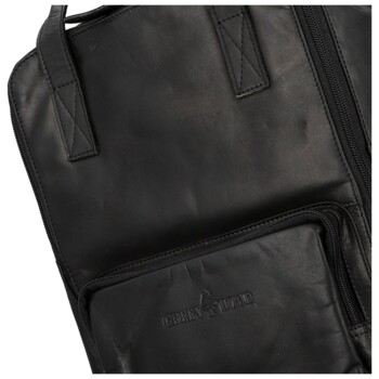 Kožený batoh černý - GreenWood Christof