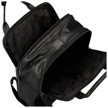 Kožený batoh černý - GreenWood Christof