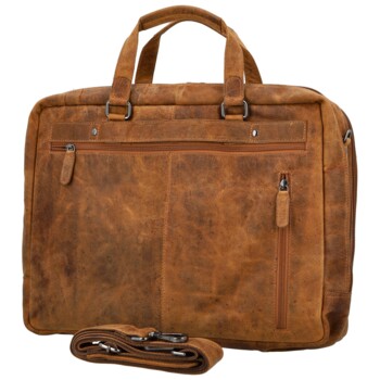 Pánská kožená brašna camel - Greenwood Terisan