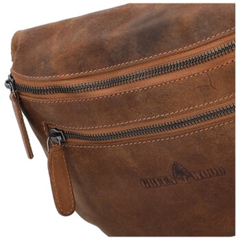 Dámská kožená kabelko/ledvinka camel - Greenwood Terry