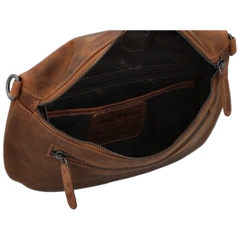 Dámská kožená kabelko/ledvinka camel - Greenwood Terry