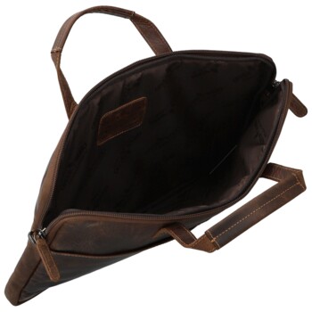 Kožená business taška khaki - Greenwood Torbog